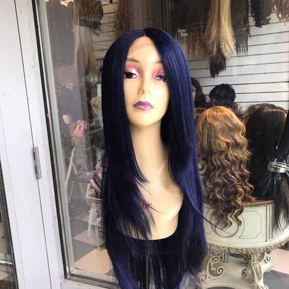 Long blue layers wig Lacefront Layers 2019 Sale - Picture 4 of 8